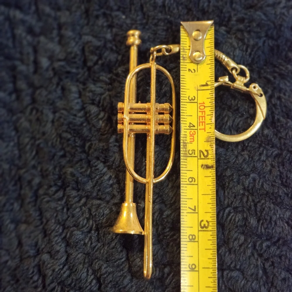 Vintage 1980-1990s Musical Instrument Keychains Set Of 4